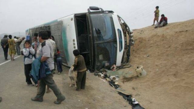 Accidente en Áncash: despiste de bus dejó al menos 16 heridos