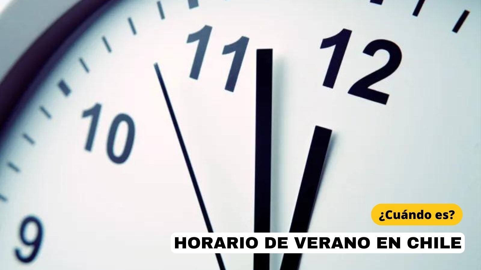 ¿En qué fecha se dará el cambio de horario en Chile por el verano 2023?
