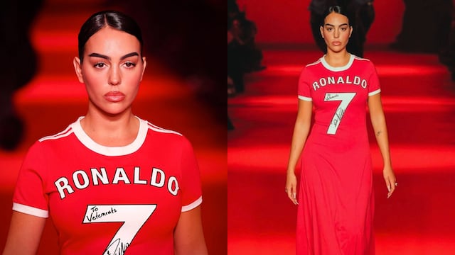 Georgina sorprende desfilando con camiseta de Ronaldo en pasarela de la Semana de la Moda de París