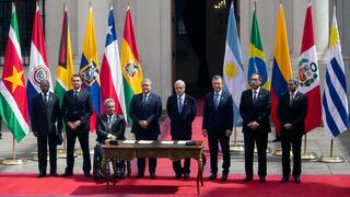 Siete presidentes de Sudamérica firman declaración de Santiago para crear el Prosur