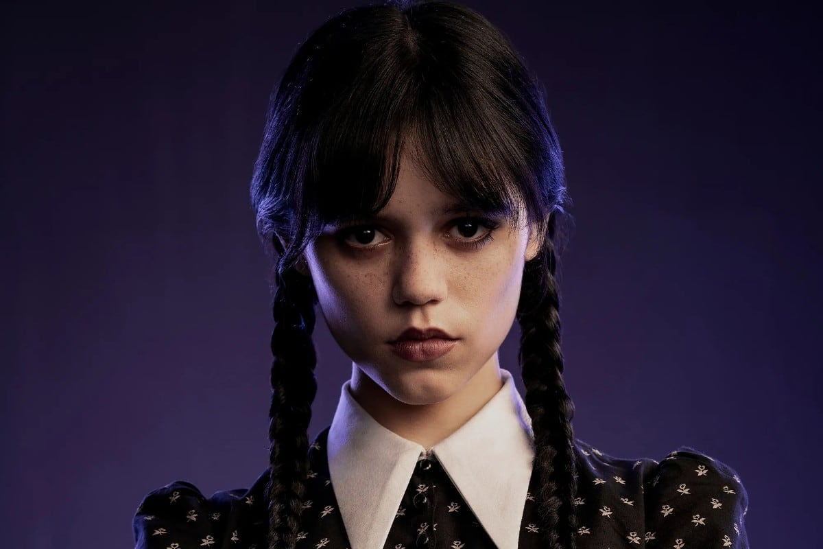 Jenna Ortega interpretando a Merlina en la serie "Wednesday" (Foto: Netflix)