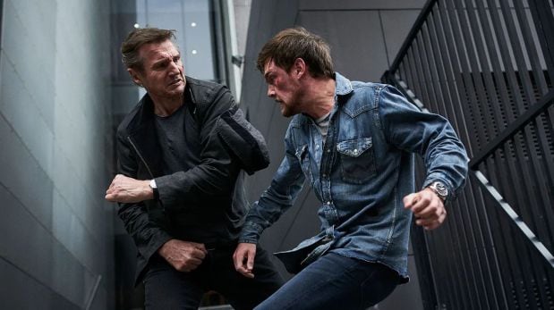 Liam Neeson en una escena de lucha con el actor Taylor John Smith. (Solution Entertainment Group)