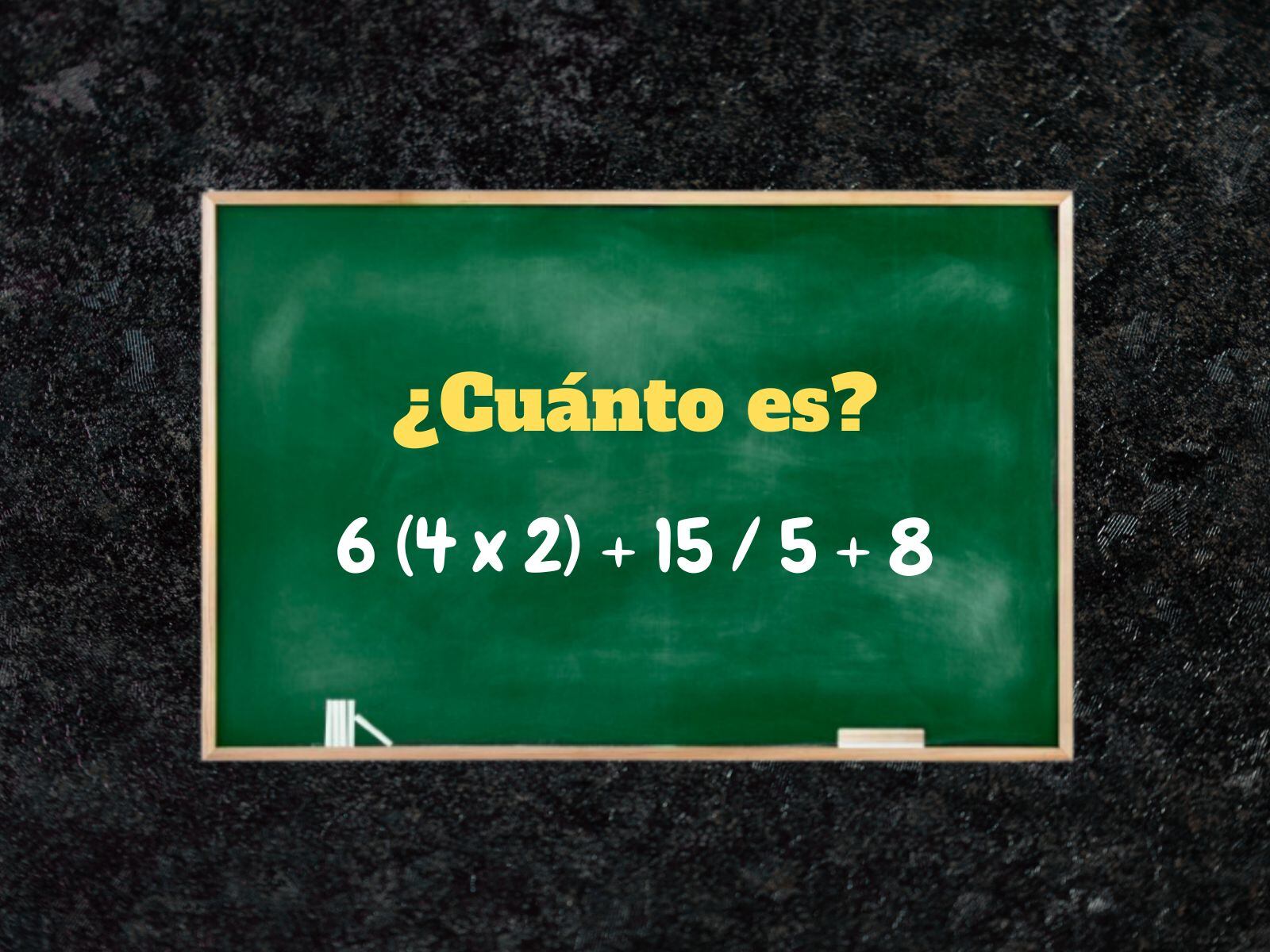 Reto matemático: Tienes una oportunidad para resolver el ejercicio. (Creación: Mag)