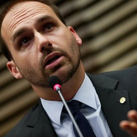 Fotografía de archivo del diputado brasileño Eduardo Bolsonaro, hijo del presidente Jair Bolsonaro. Foto: EFE/ Fernando Bizerra