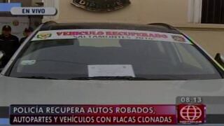 Recuperan 12 vehículos robados en Lima y vendidos en provincias