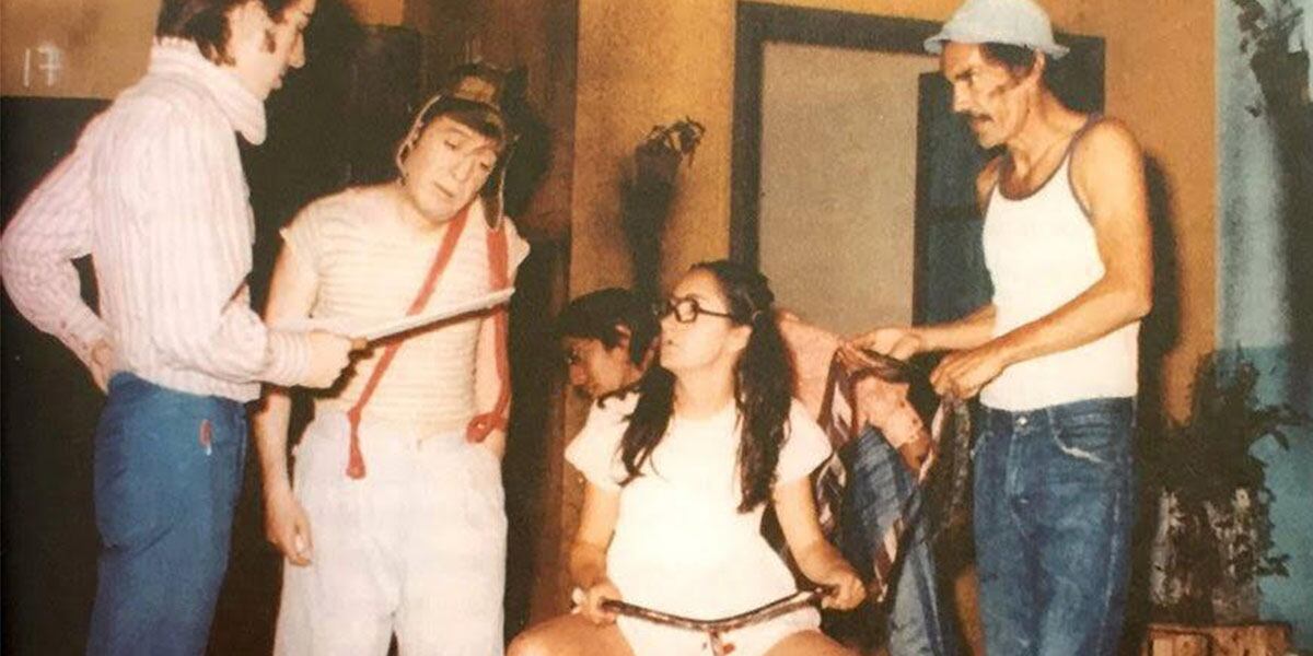 Roberto Gómez Bolaños, durante las grabaciones de "El chavo del 8".