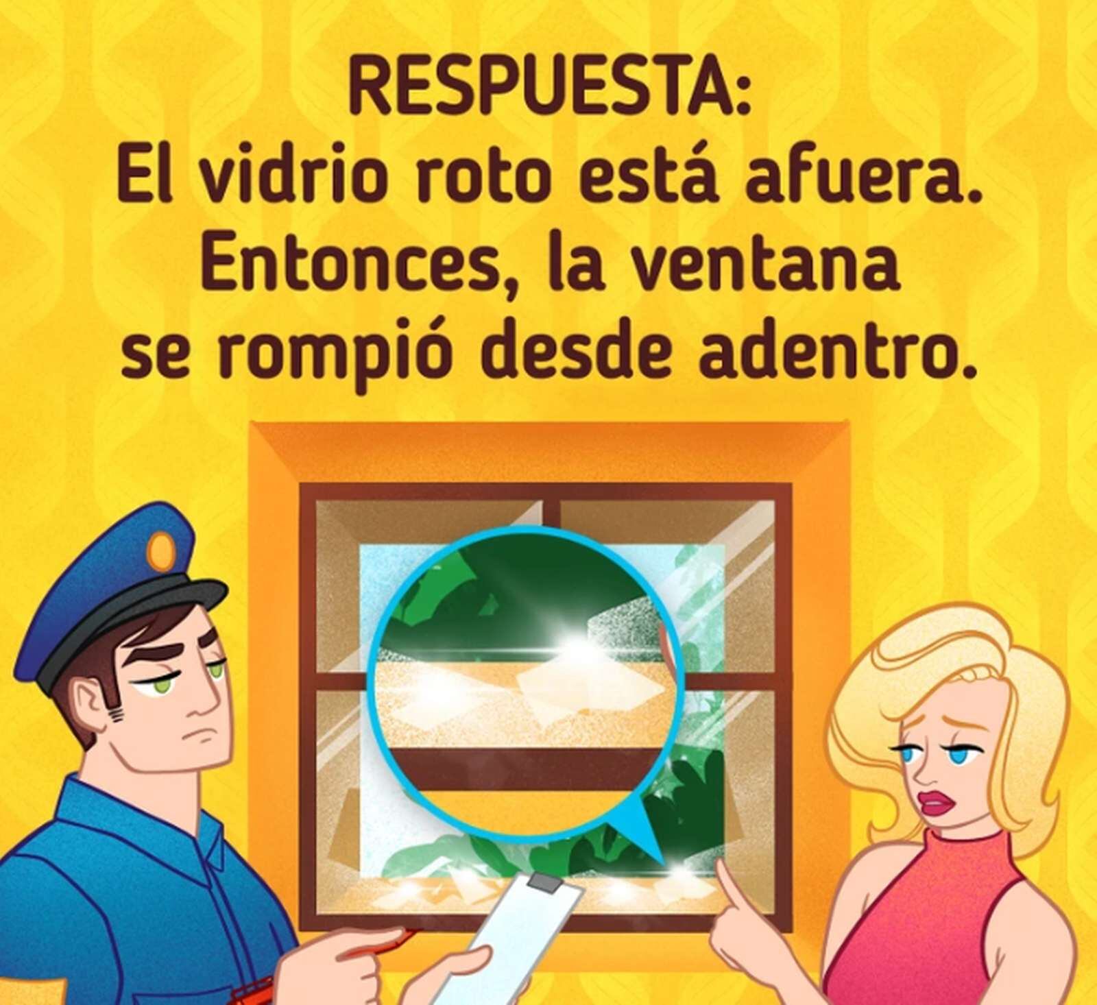 RETO VISUAL | En esta imagen se indica cómo el policía sabe que la mujer está mintiendo. (Foto: genial.guru)