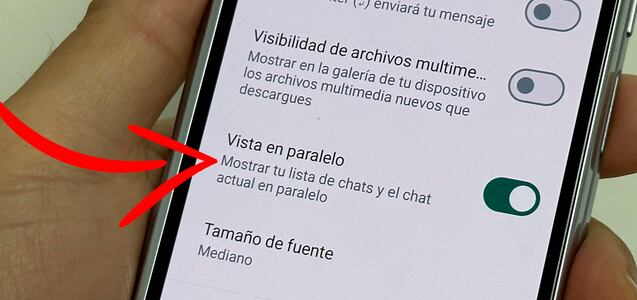 Qué es el botón de “Vista en paralelo” en WhatsApp