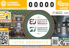 Lotería Nacional EN VIVO: Sorteo Mayor 4028 de HOY martes 22 de septiembre
