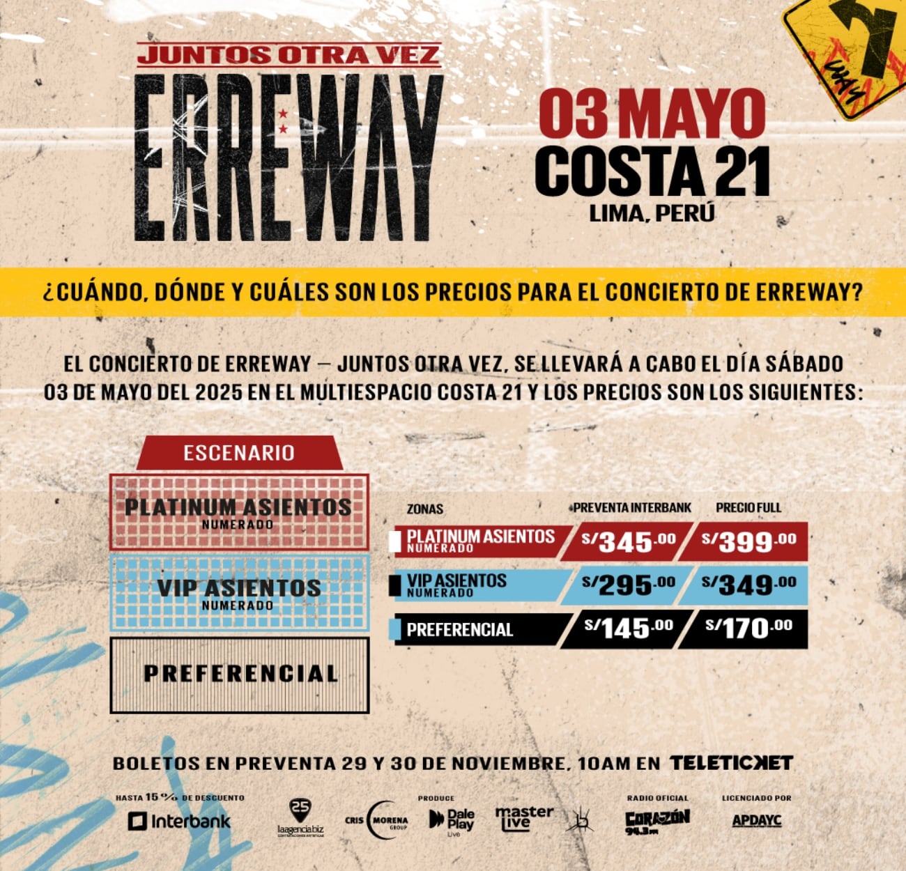 Erreway anunció su regreso a los escenarios tras casi dos décadas de ausencia. Foto: Teleticket