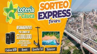 Resultados Sorteo Express Pereira: mira los ganadores del lunes 21 de noviembre