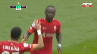 Gol de Sadio Mané para el 1-1 del Liverpool vs. Wolverhampton en Premier League | VIDEO