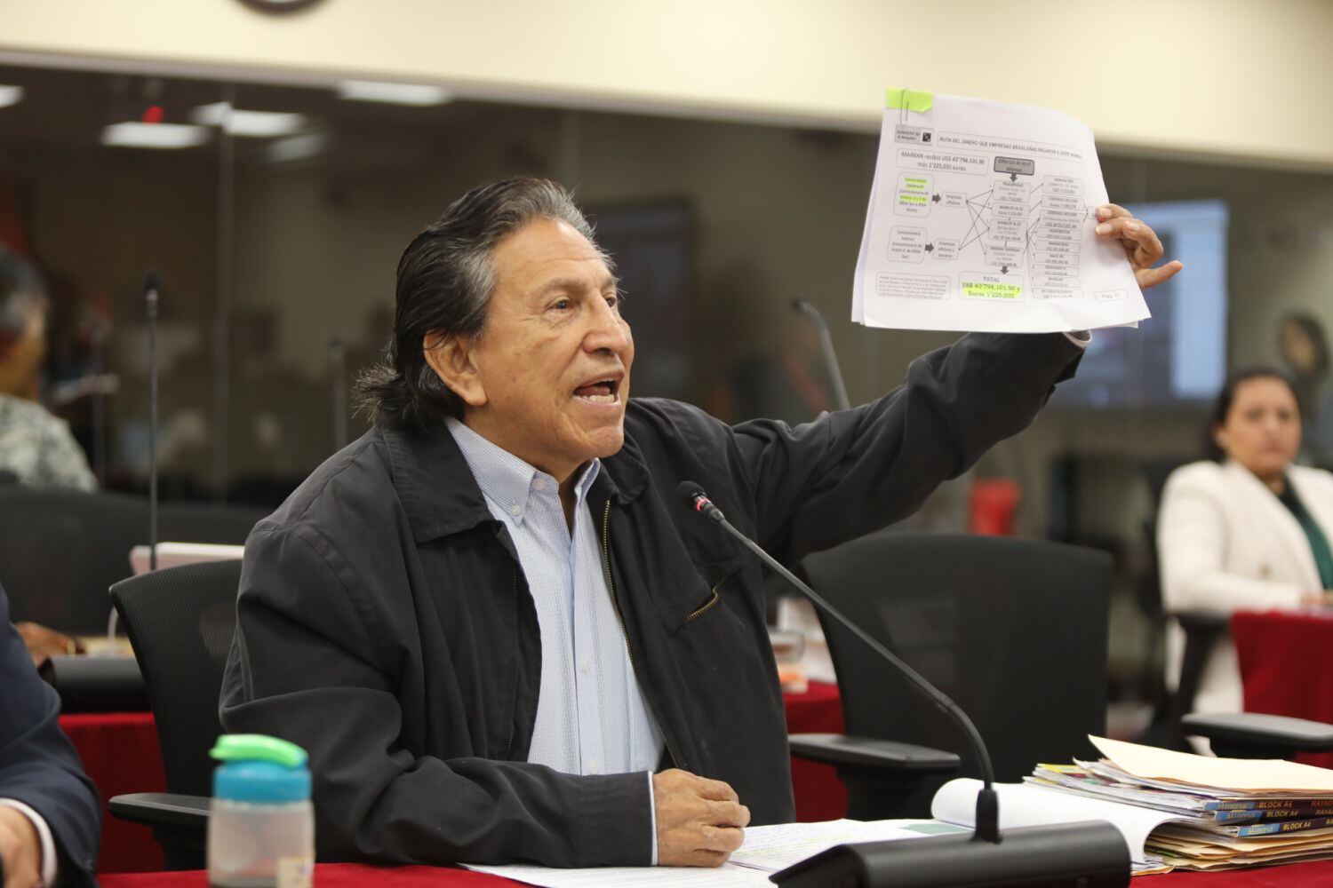 Alejandro Toledo declara en el cierre de su juicio por el Caso Odebrecht-Interoceánica Sur. Foto: Poder Judicial
