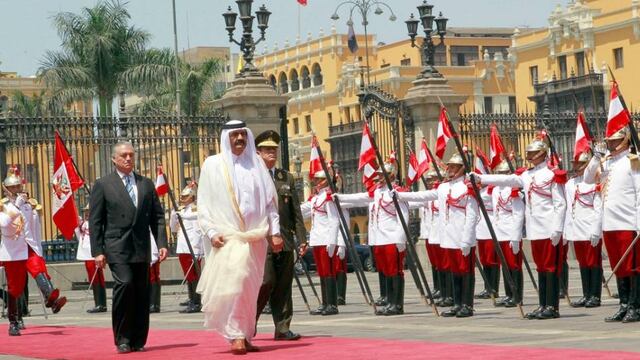 FOTOS: el encuentro del presidente Ollanta Humala con el emir de Qatar en Palacio de Gobierno