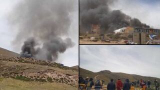 Incendian campamento de empresa minera Anabi en Chumbivilcas