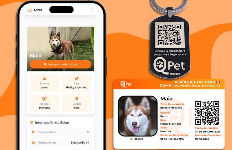 Este es el modelo del Documento Único de Mascotas de QPet | Imagen: Cortesía QPet