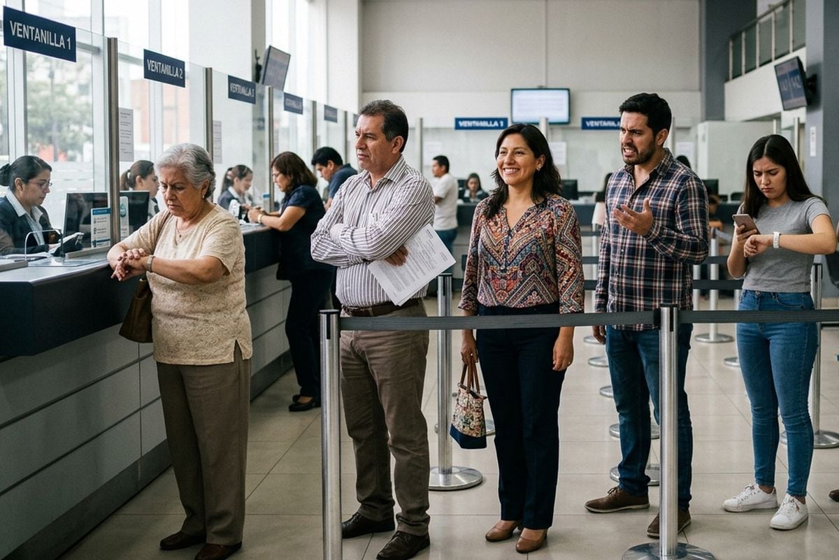 Mientras algunos suspiran o miran el reloj, hay quienes mantienen la calma y no se enfadan. (Crédito: Imagen referencial creada por El Comercio MAG usando la IA de Gemini)