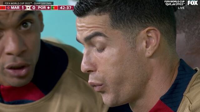 La reacción de Cristiano Ronaldo tras del gol de Marruecos vs. Portugal en el Mundial Qatar 2022 | VIDEO