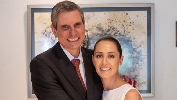 Claudia Sheinbaum y su esposo Jesús María Tarriba, futuro primer caballero de México.