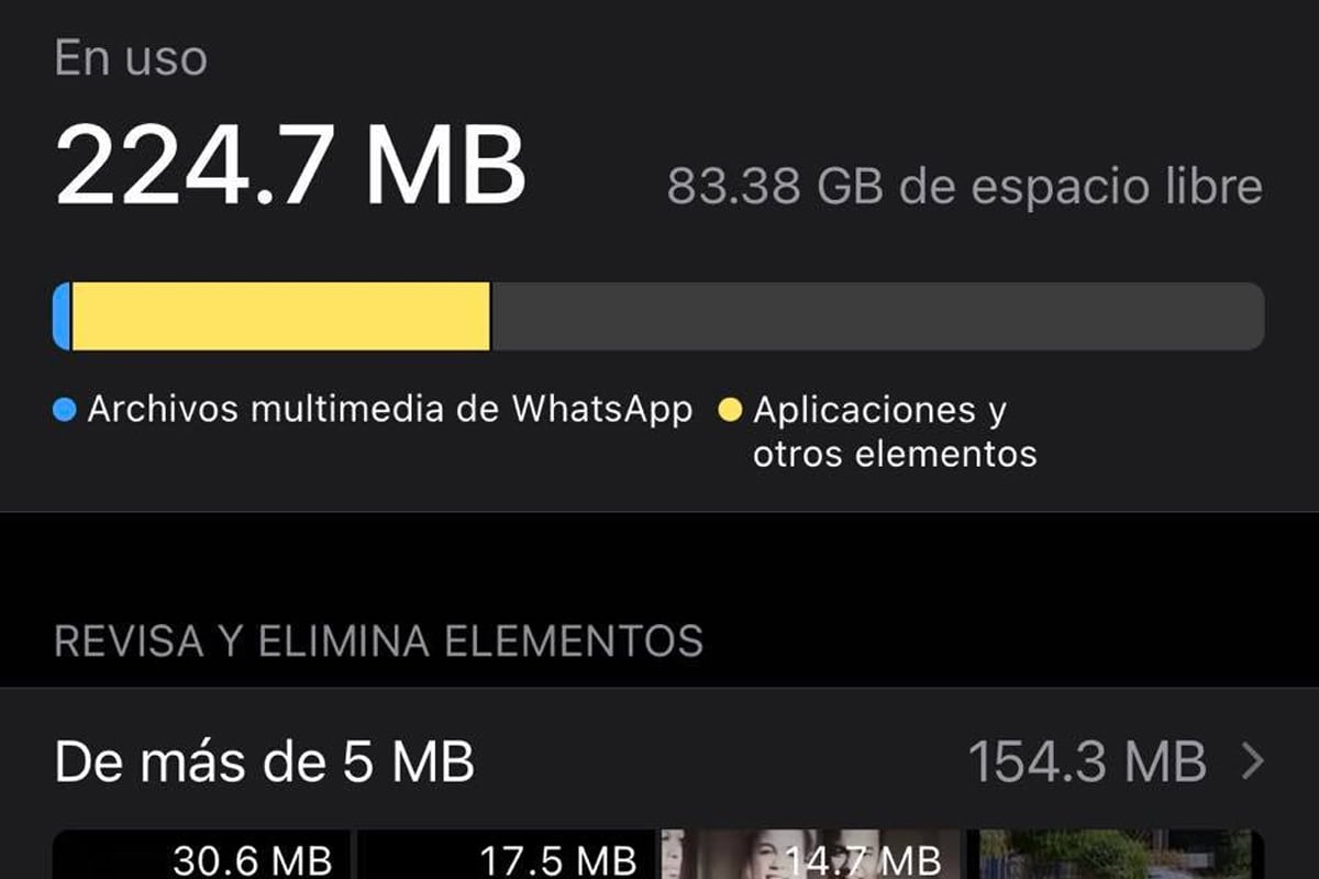 También en dicho apartado podrás borrar los documentos que pesan más en tu celular. (Foto: MAG)