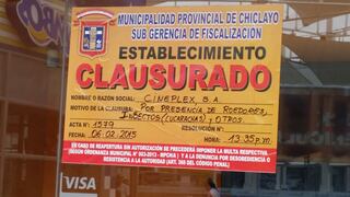 Cierran Cineplanet de Chiclayo por ratas e insectos en cocina