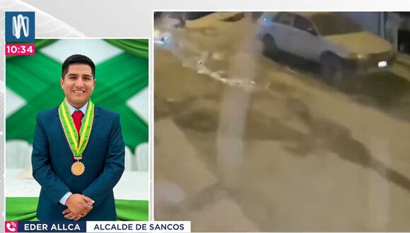 Eder Allca, alcalde de Sancos, pide ayuda al Gobierno central para asistir a la población que quedó aislada tras el sismo de magnitud 7 que sacudió gran parte de Arequipa | Foto: Captura de video / Canal N
