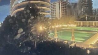 El video del momento en el que se derrumba el edificio Champlain Towers en Miami