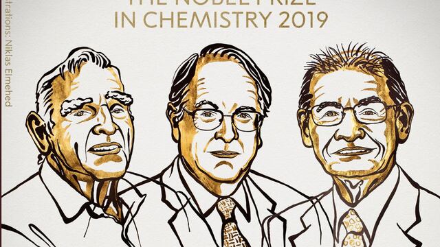 Nobel de Química 2019 es otorgado a creadores de la batería de iones de litio
