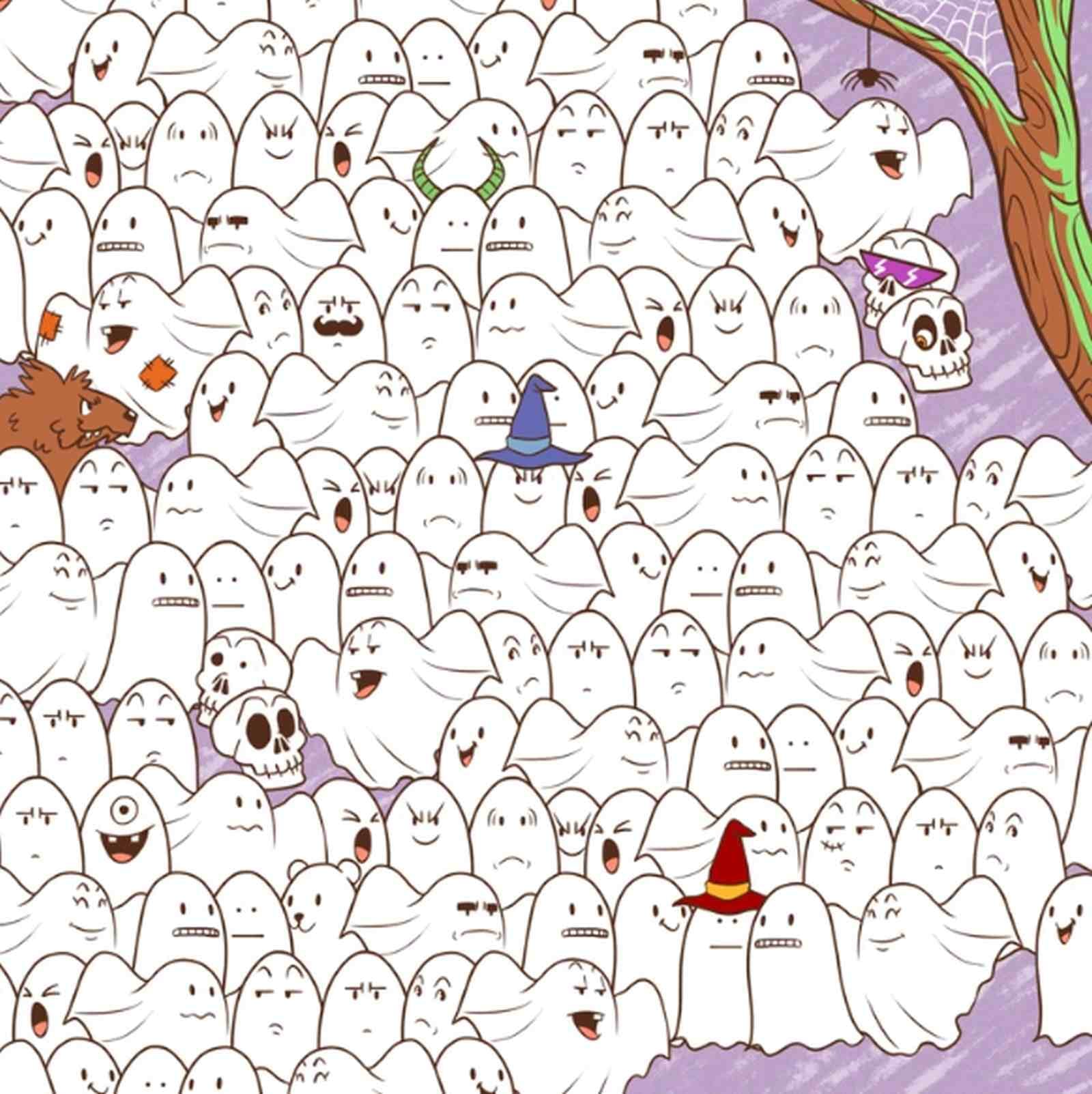 RETO VISUAL | En esta imagen hay un oso polar entre varios fantasmas. (Foto: genial.guru)