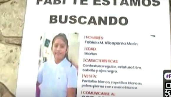 Fabiola Vilcapoma Marín ha sido reportada como desaparecida desde el último viernes 23 de junio.  (Foto: Captura/Latina)