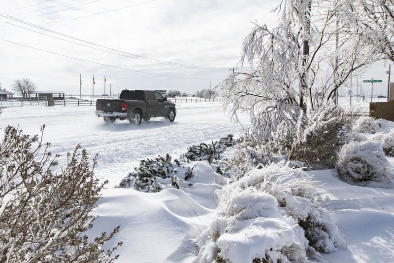 Panhandle y zonas del Oeste de Texas presenciarían nevadas este fin de semana. (Crédito: Jacob Ford/Odessa American via AP).