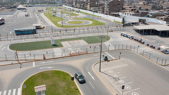 Vista aérea del circuito de manejo de sede Norte - Comas