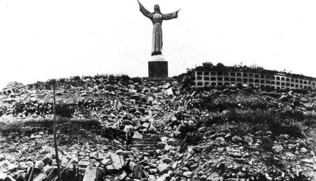 Cementerio de Yungay tras el paso del aluvión.(Foto: Cortesía USGS)