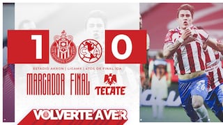 Chivas venció 1-0 a las ‘Águilas’ del América en duelo de ida por cuarto de final de la Liga MX