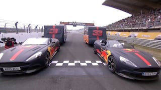 Ricciardo y Verstappen realizan una extrema competencia de caravanas | VIDEO