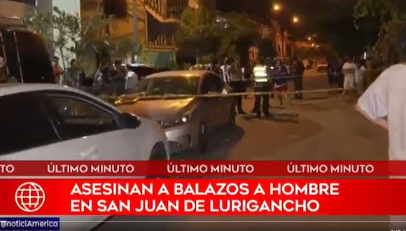 Sicarios asesinan a hombres en los exteriores de la casa del teniente alcalde de San Juan de Lurigancho. (Foto: América Noticias)