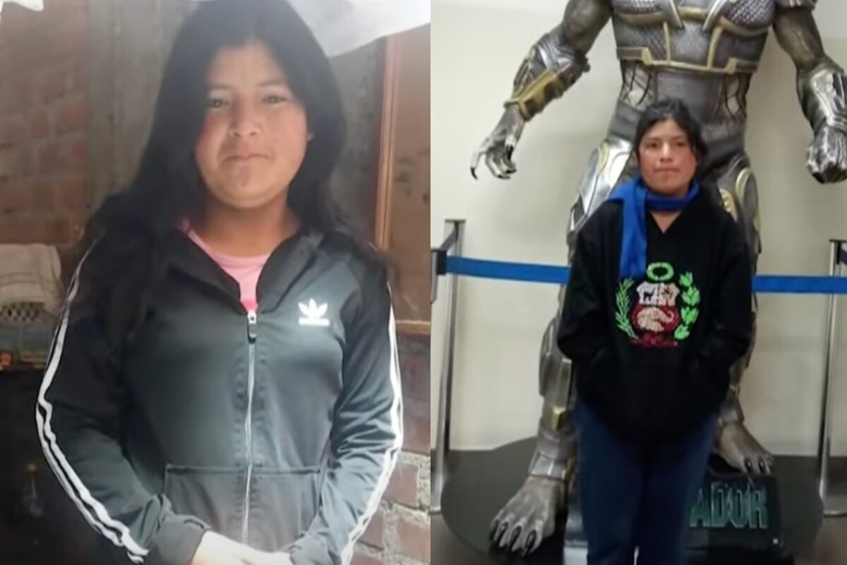 María Anita Villanueva Chuquiruna tiene 24 años y es natal de Cajamarca. Ella estaba con ropa negra el día que desapareció. Foto: composición EC/captura Buenos Días Perú