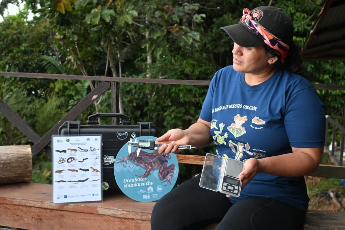 Las mujeres de las asociaciones locales también participan como monitoras comunitarias en el Biocorredor Bosques de Vaquero. Foto: cortesía Nature Conserv’Action Perú