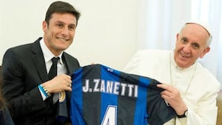 Zanetti visitó al papa Francisco: “Me encontré con una persona simple”