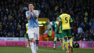 Manchester City igualó con Norwich y perdió chance de ser líder