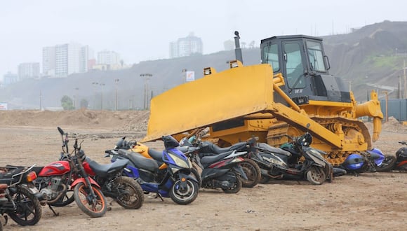 Destruyen más de 20 motocicletas incautadas en diferentes operativos en Magdalena.
