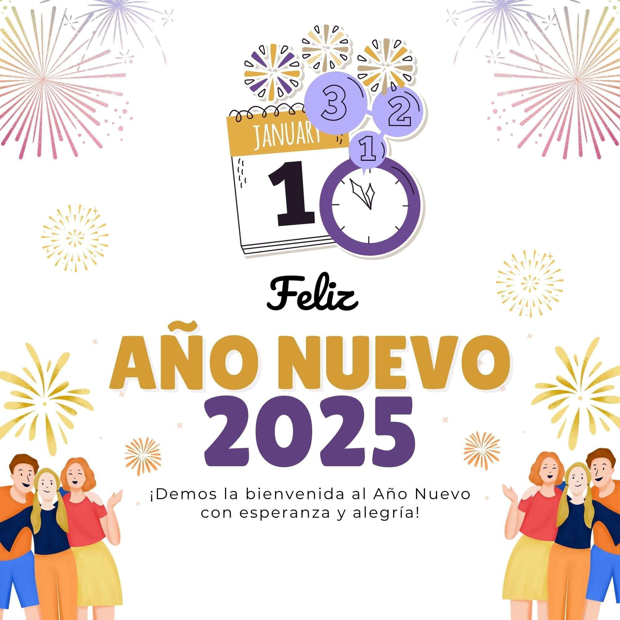 Te comparto una lista de imágenes del Año Nuevo 2025, con mensajes y frases bonitas, colocar en tus estados de Instagram y WhatsApp (Foto: Canva.com)