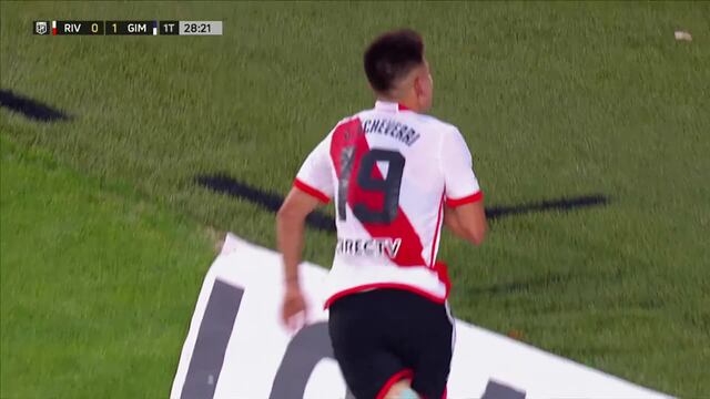 Claudio Echeverri marcó un auténtico golazo en el Más Monumental y River igualó el partido 1-1 con Gimansia.