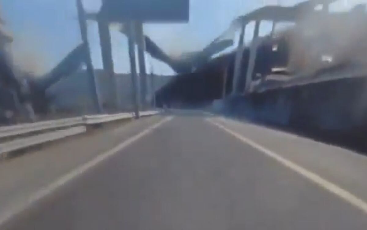 Un puente en Anseong, Corea del Sur, se derrumba y deja varios muertos y heridos, el 25 de febrero de 2025. (Captura de X @UHN_Plus)