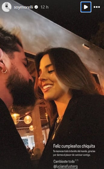 Morelli oficializa romance con Luciana Fuster