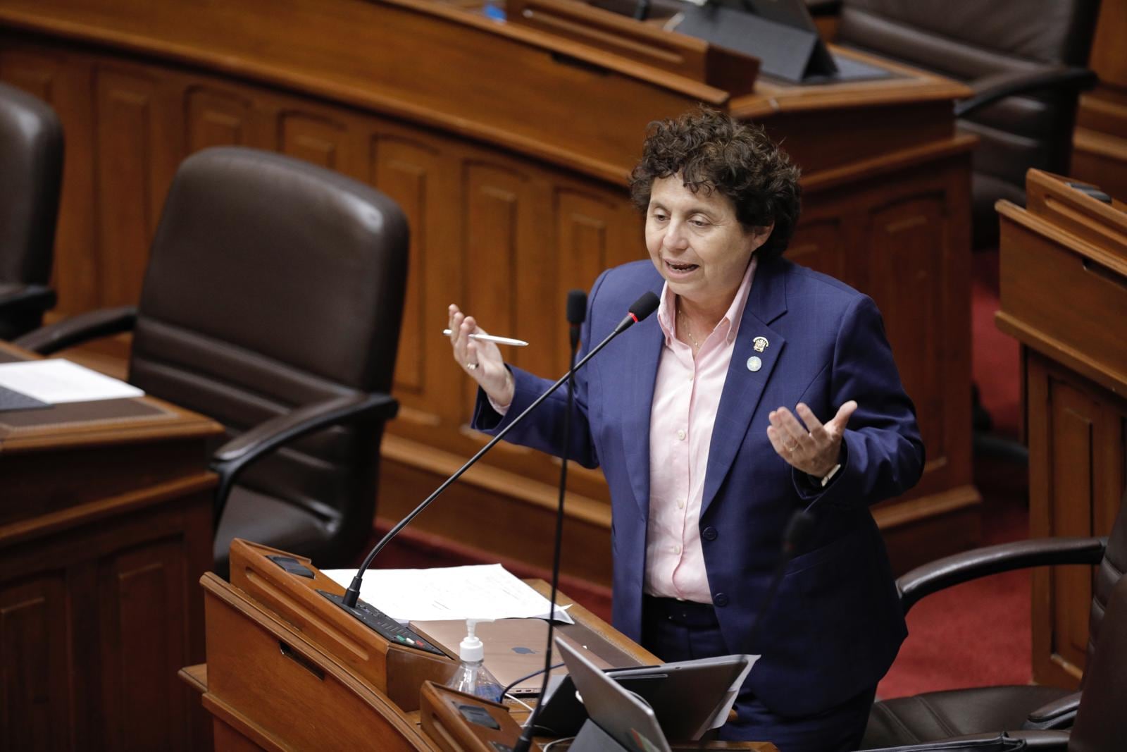 La congresista Susel Paredes es la promotora de la nueva moción de censura en contra del ministro Santiváñez. (Foto: Archivo GEC)