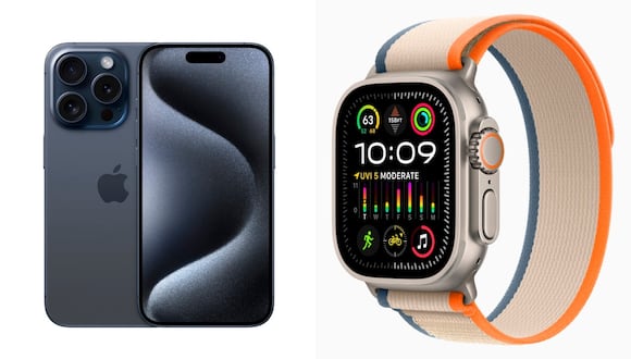 iPhone 15 y Apple Watch Ultra 2.