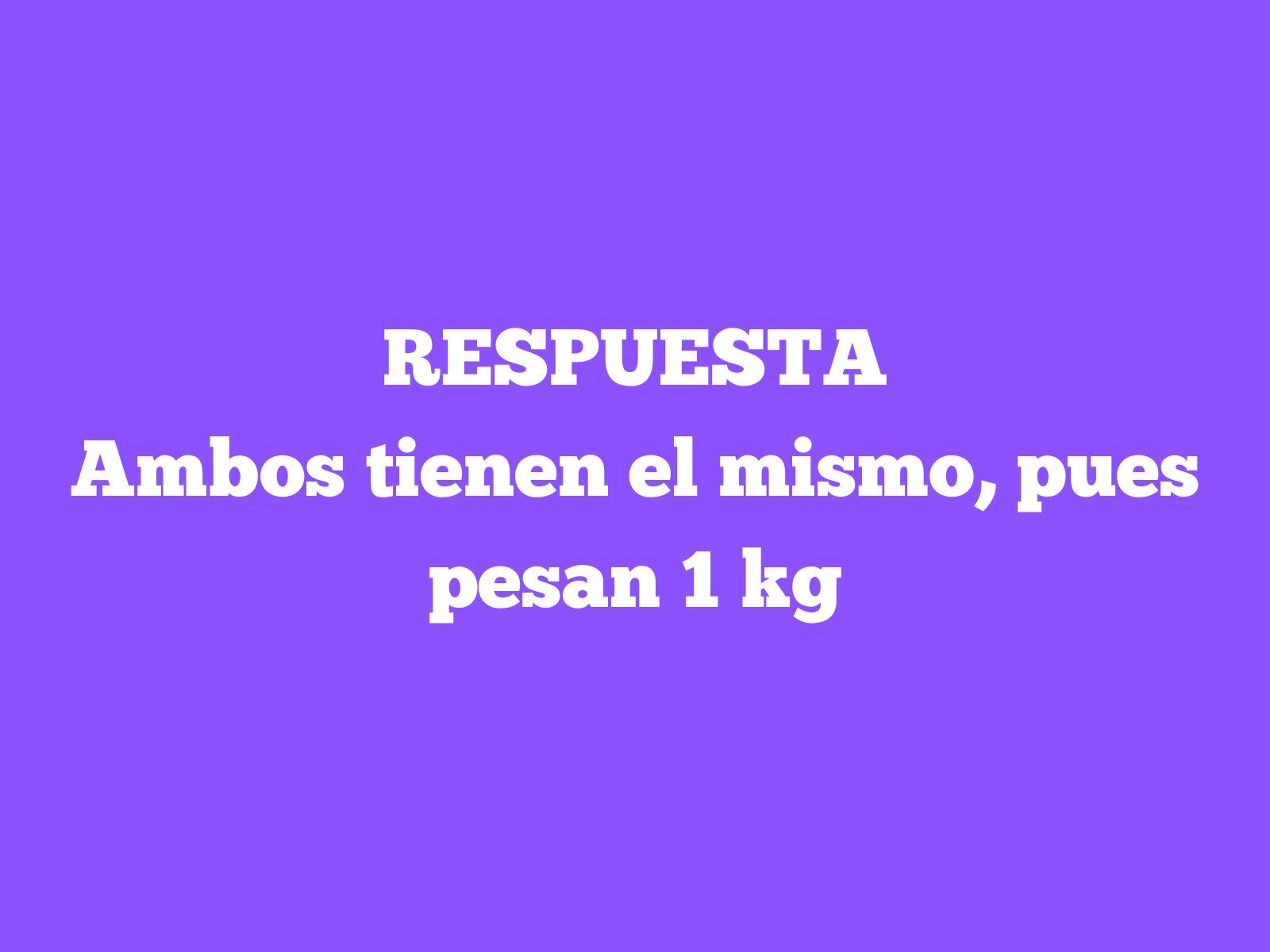 Acertijo mental: Era cuestión de que estés concentrado. Obviamente tienen el mismo peso. (Creación: Mag)
