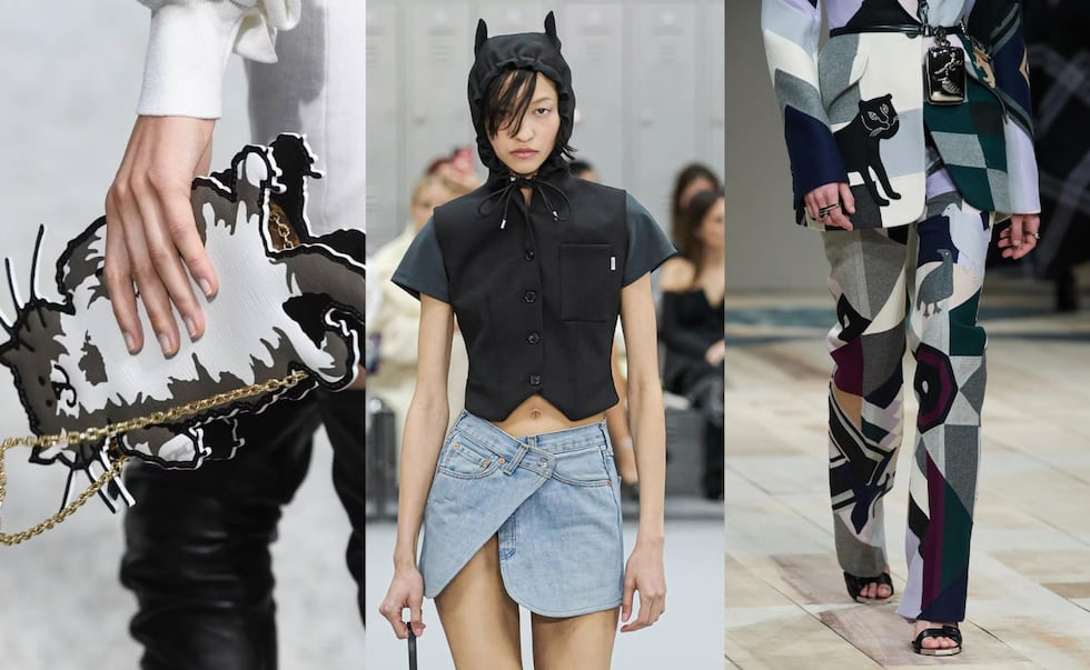 Marcas y diseñadores internacionales hicieron el sueño realidad de los 'cat lovers' a través de la creación de prendas, accesorios e incluso calzado con los gatos como fuentes de inspiración. Estos son algunos de ellos.
(Fotos: Getty Images, Vogue Runway)