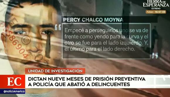 El policía Percy Chalco Moyna abatió a dos presuntos delincuentes en San Juan de Lurigancho. (Foto: América Noticias/Twitter)